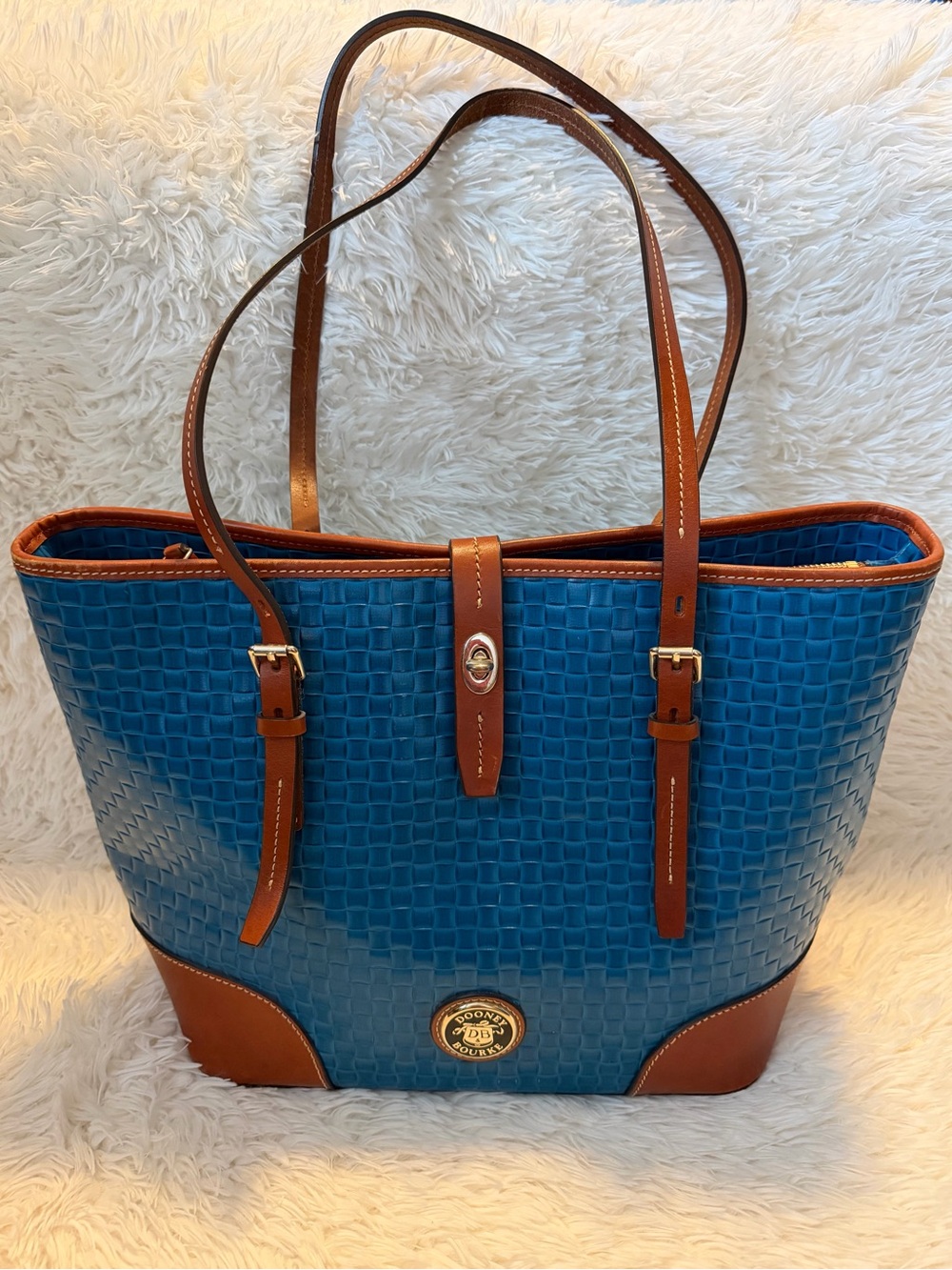 Dooney & Bourke Claremont Woven Dover Blue Tote
